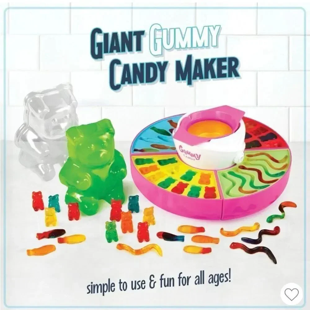 Nostalgia Gummy Candy Making Kit With 4 Silicone Mold Trays Bundle Multicolor OS